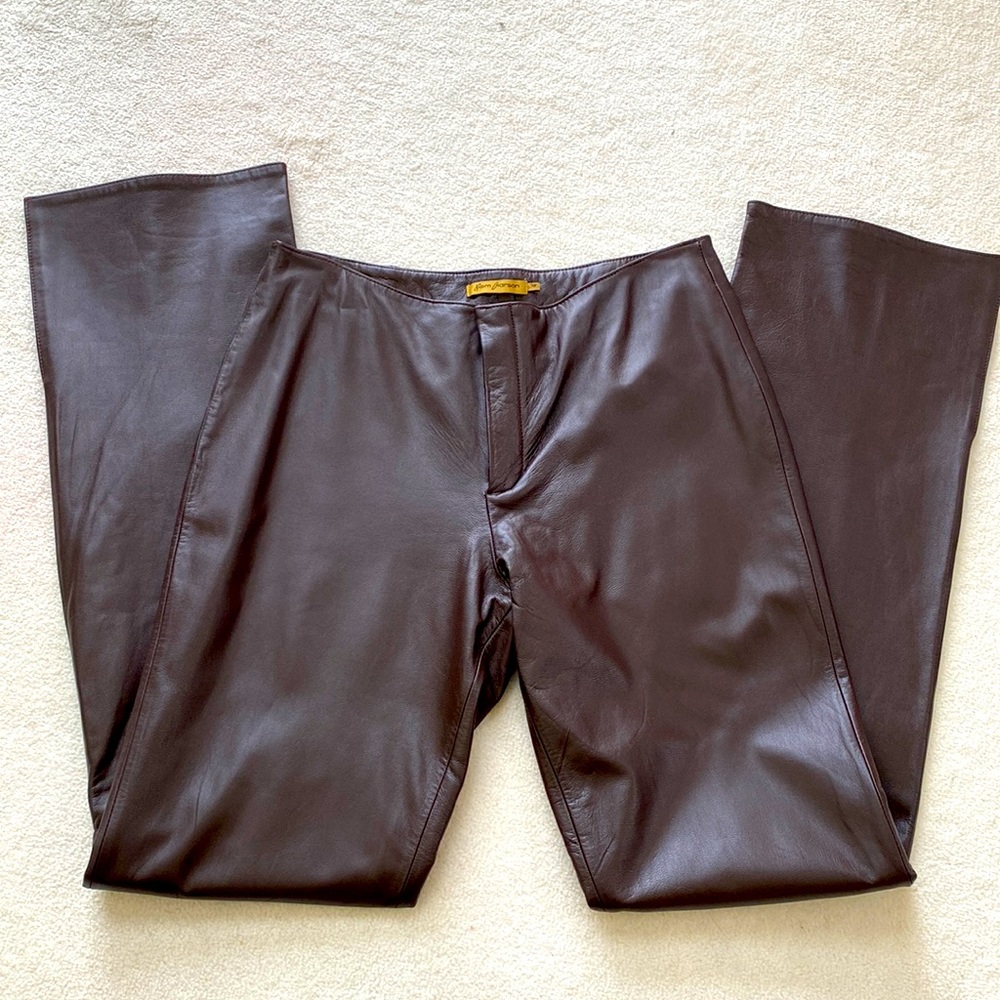 Vintage Rem Garson Chocolate Brown Leather Pants